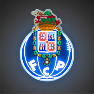 Letreiro LED Emblema FC Porto – Letras “FCP” 3D e Neon Faux Continuo