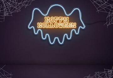 Happy Halloween Ghost - NEONIFIC