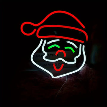 Santa Face LED Neon Sign (35cm x 34cm)