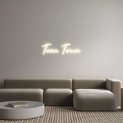 Custom LED Neon Sign: Teen Town