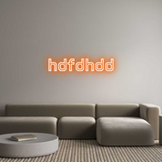 Custom LED Neon Sign: hdfdhdd