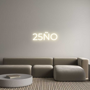 Custom LED Neon Sign: 25ÑO