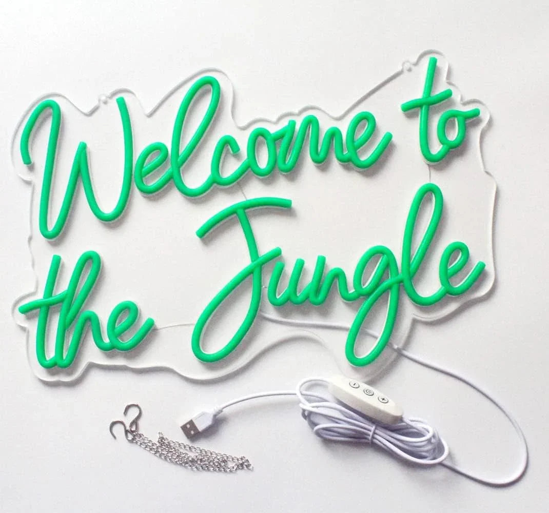 Welcome to the Jungle LED Neon Sign (USB-Dimmable)
