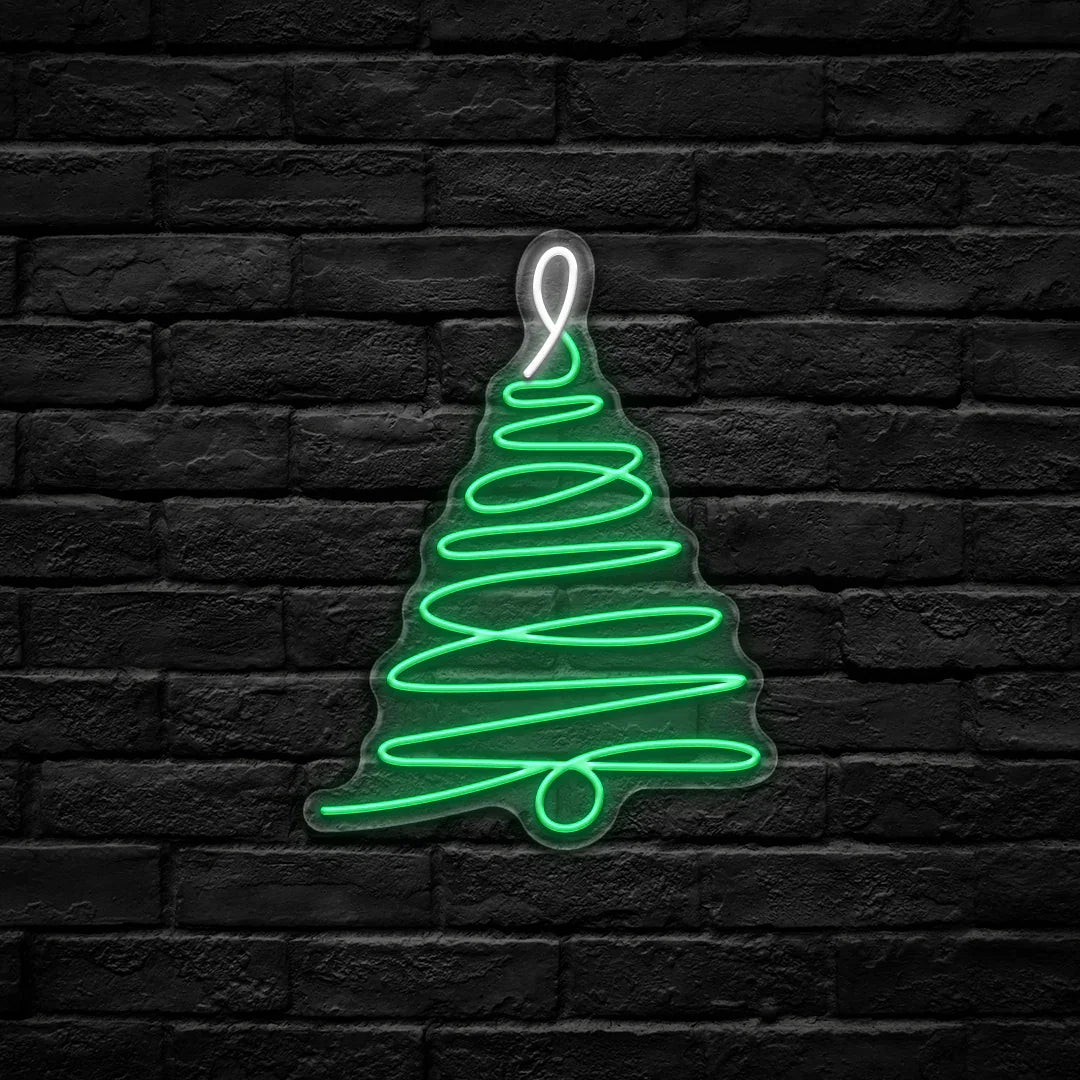 Christmas Tree LED Neon Sign (USB-Dimmable 32cm x 42cm)