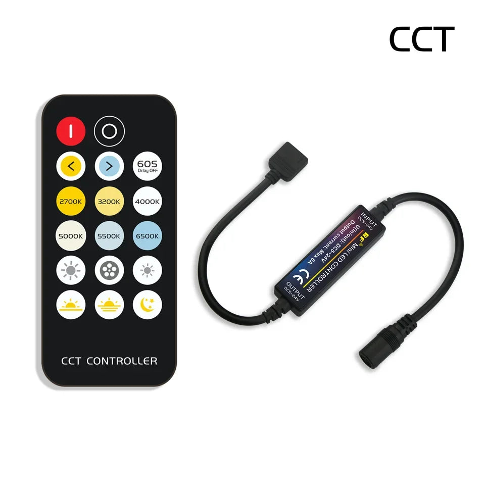RF LED Strip Controller | 14-28 Key Remote for RGB, RGBW, RGBCCT, LED Neon Signs