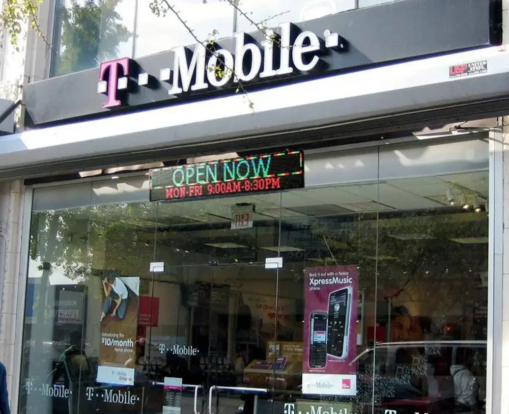 P10 Semi-Outdoor Scrolling LED Sign – 77" x 14" Full Color WiFi Programmable Display