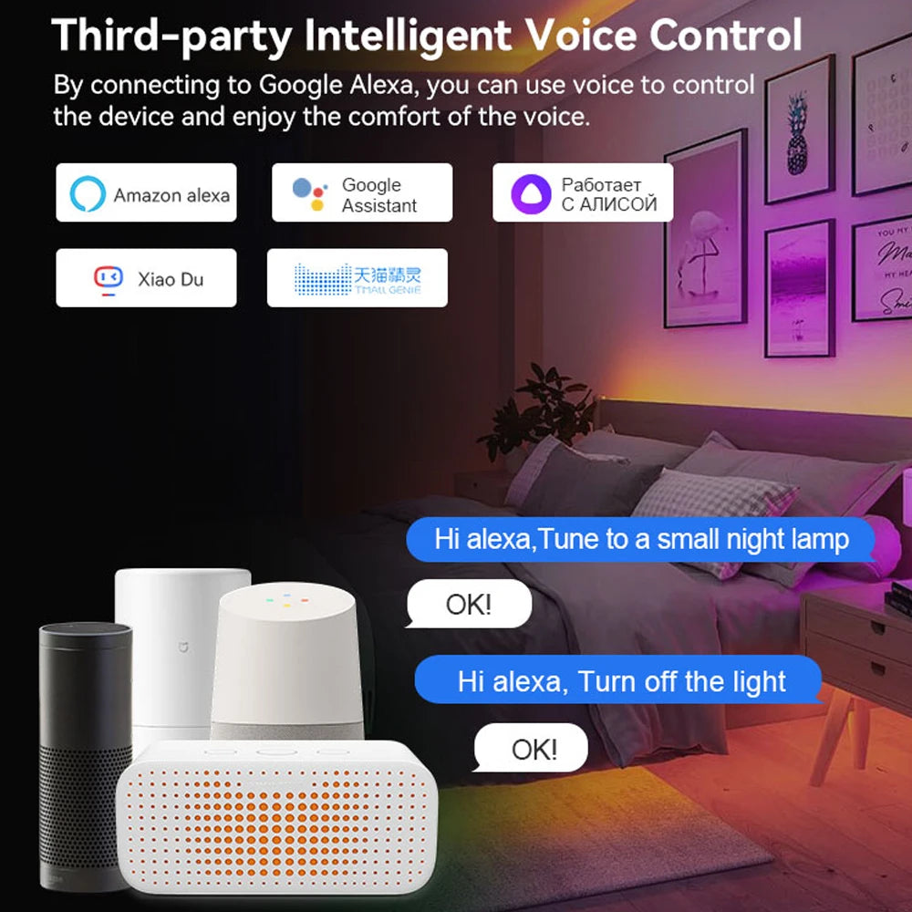 SPI RGB RGBW 2.4G WiFi LED Controller UL Certified Tuya APP/Smart Life/Google Home/Alexa Control Support WS2812B WS2811 WS2815