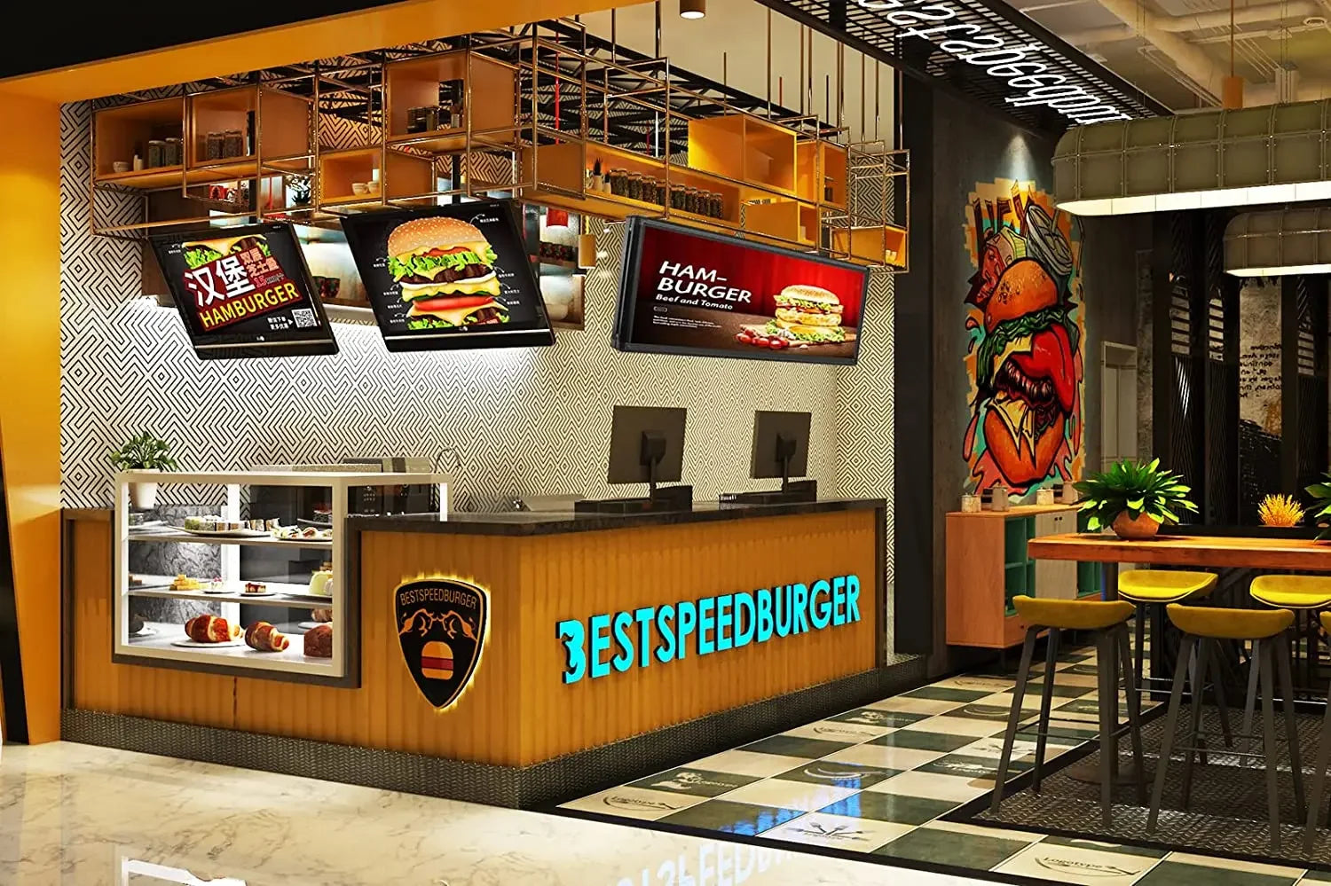 P6 Outdoor Programmable LED Display Sign – 40" x 18" Full Color (WiFi + USB)