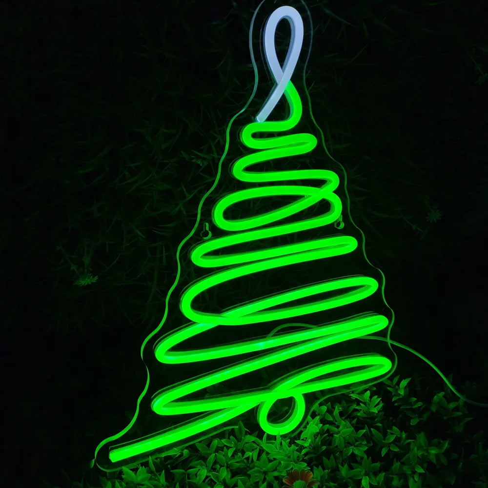 Minimalist Christmas Tree LED Neon Sign (42cm x 32cm)