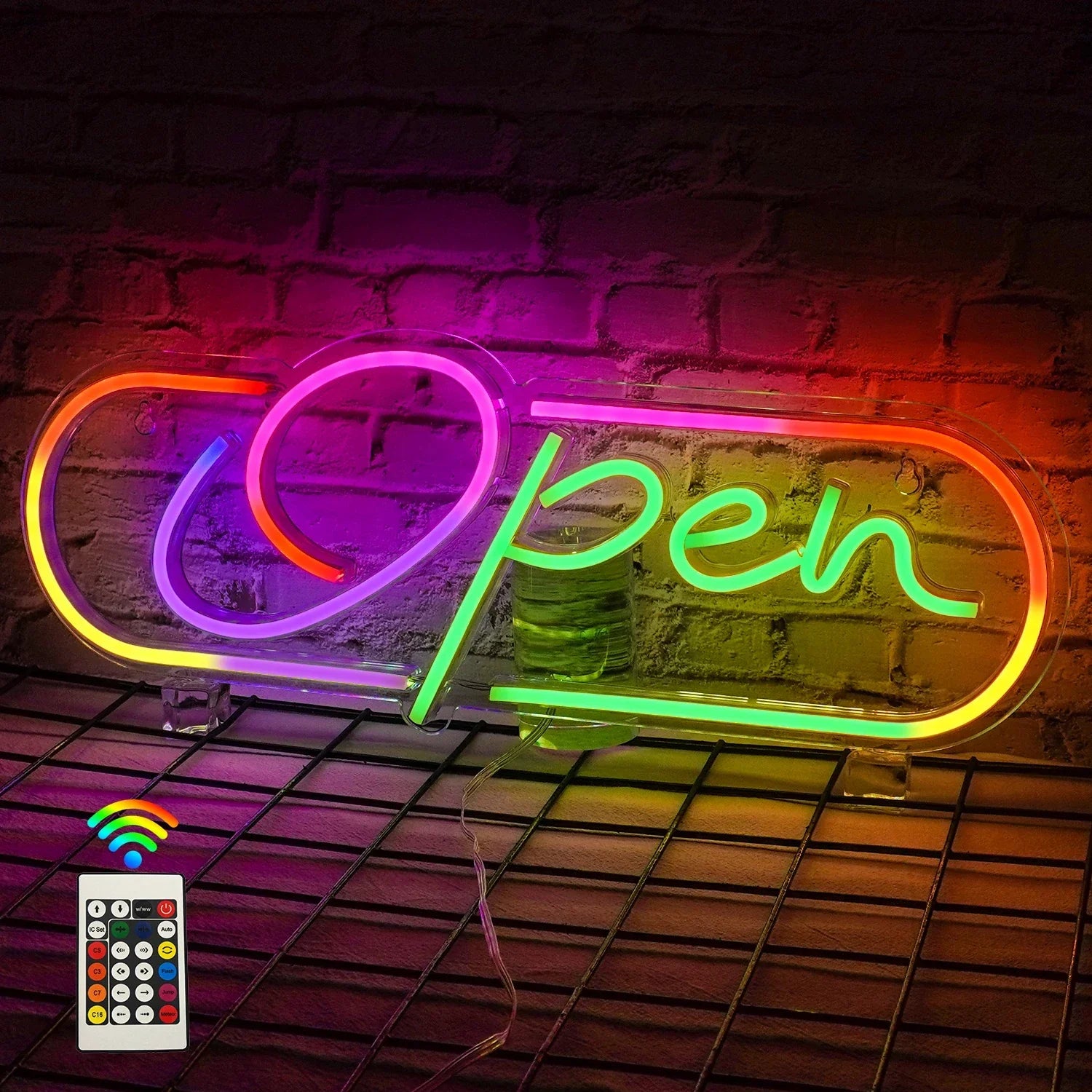 Open Sign in RGB Colors – USB Powered