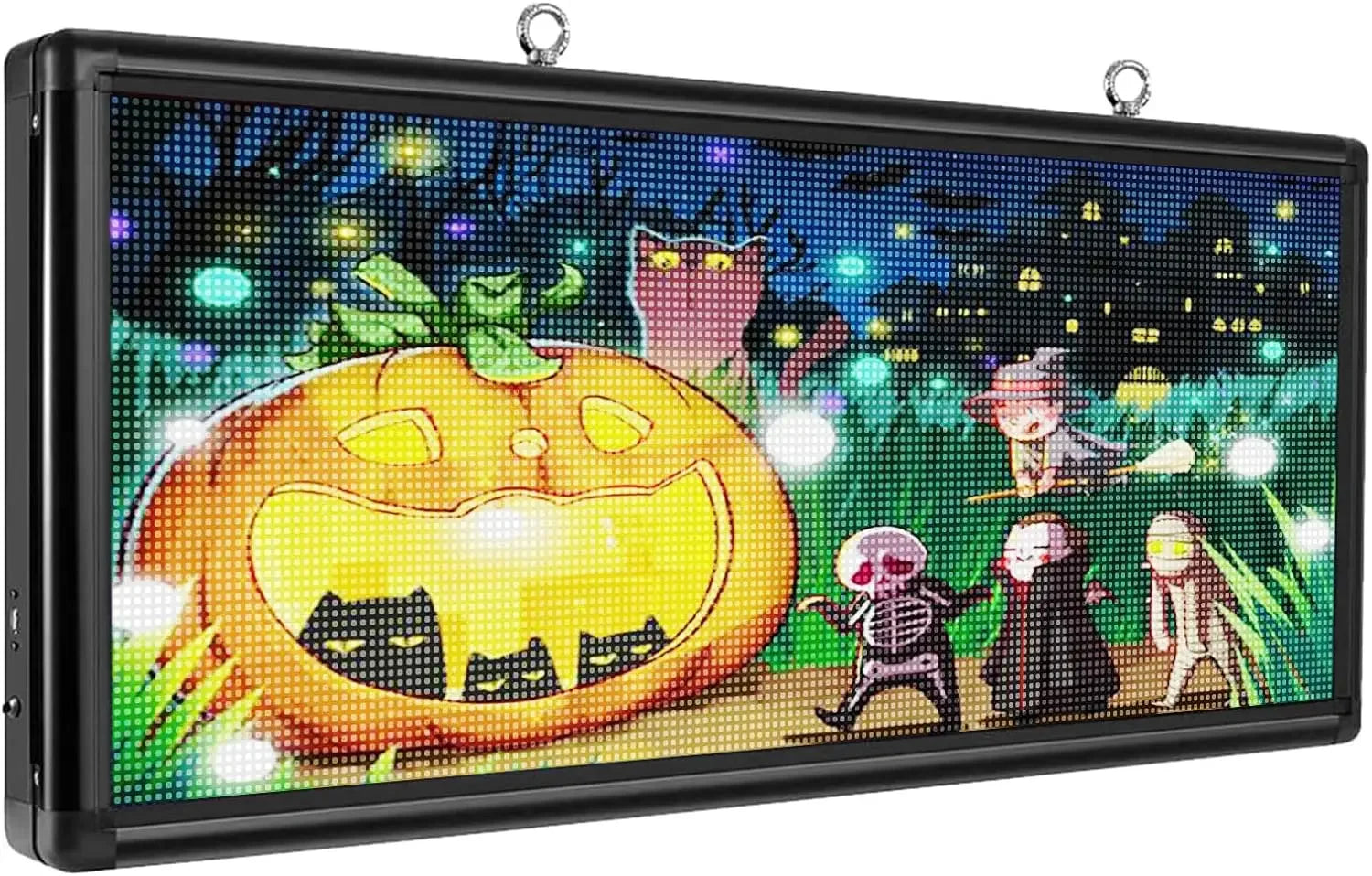 P6 Outdoor Programmable LED Display Sign – 40" x 18" Full Color (WiFi + USB)