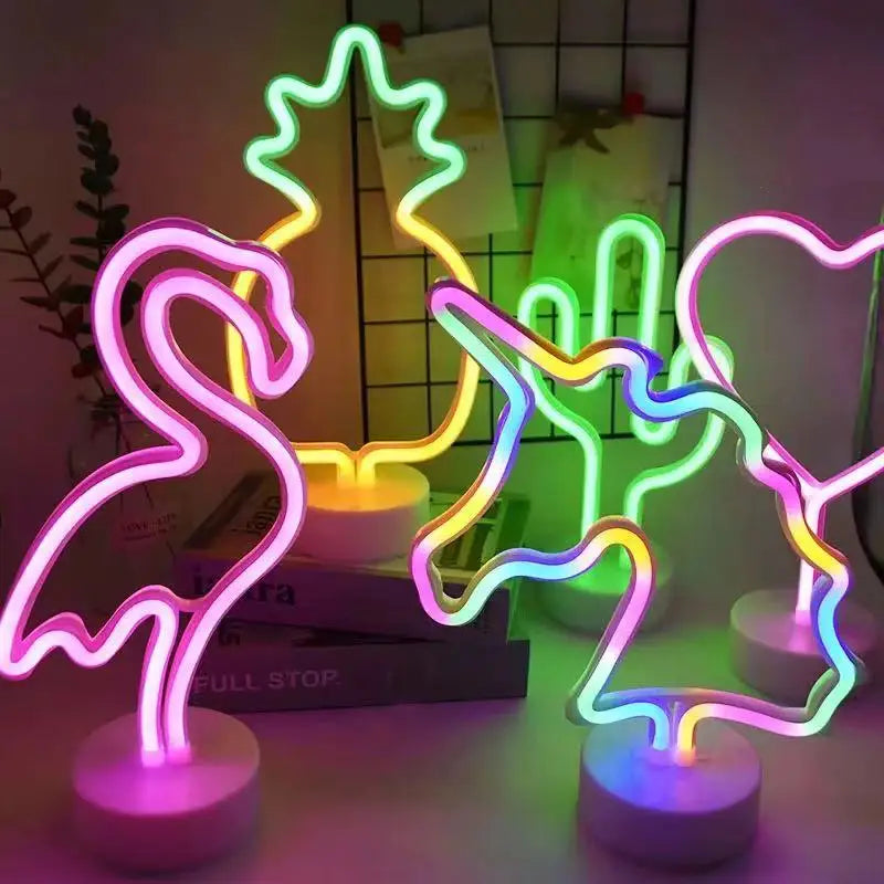 Lightning Bolt LED Neon Table Lamp