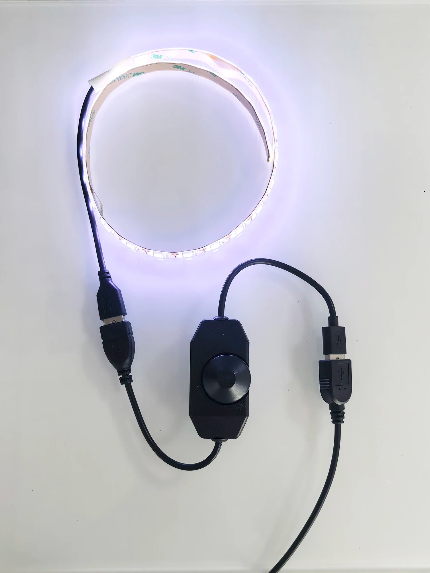 USB LED Dimmer – 5V Inline Brightness Control Switch for LED Light Strips