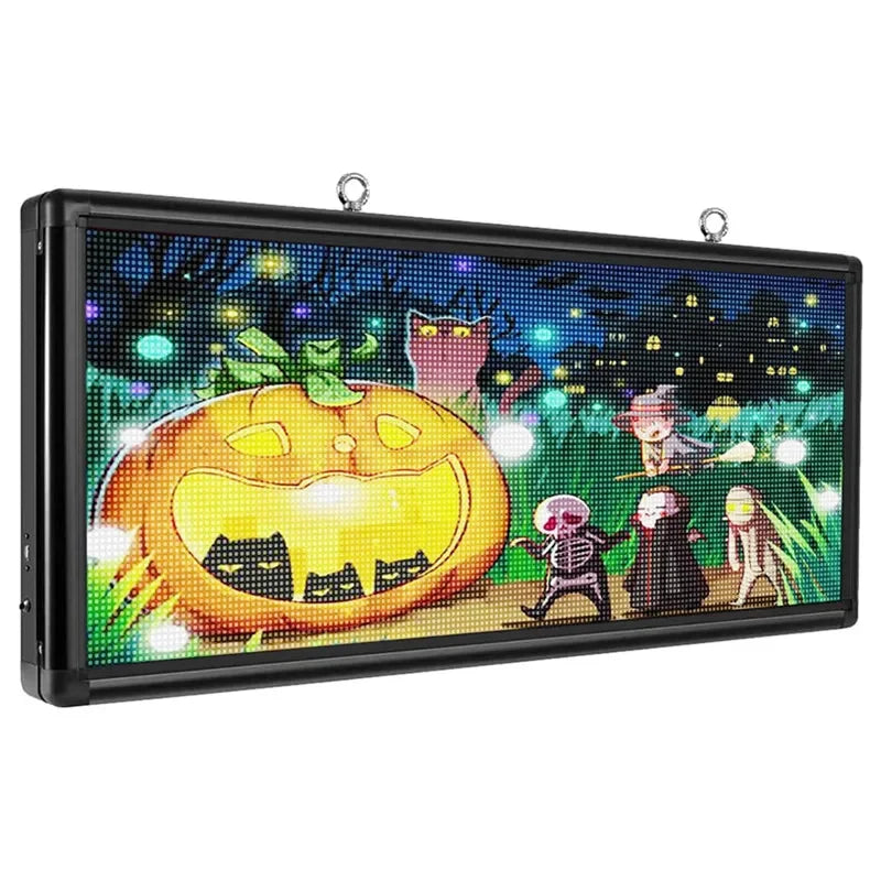 P6 Outdoor Programmable LED Display Sign – 40" x 18" Full Color (WiFi + USB)