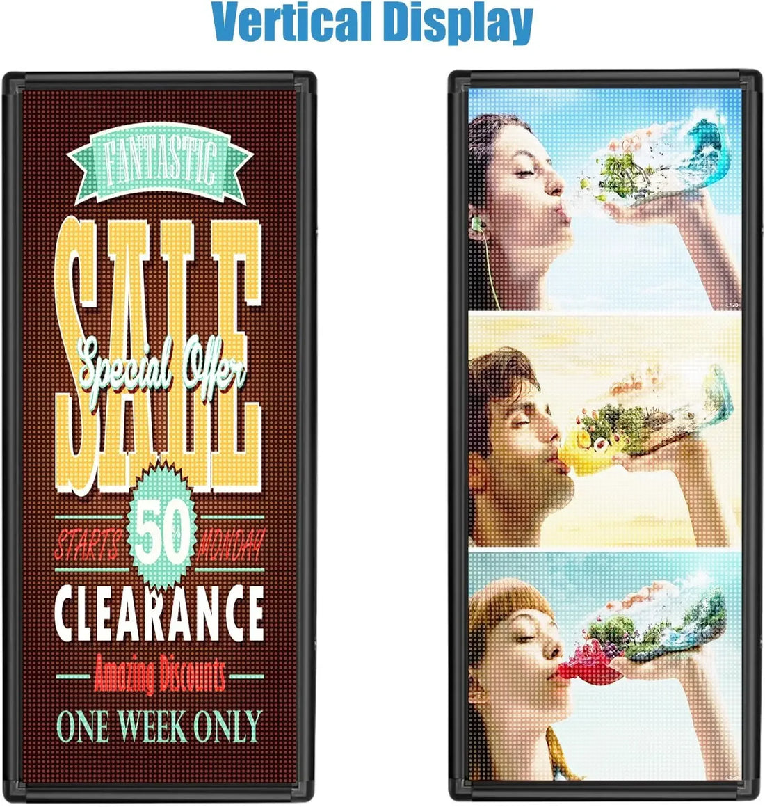 P6 Outdoor Programmable LED Display Sign – 40" x 18" Full Color (WiFi + USB)