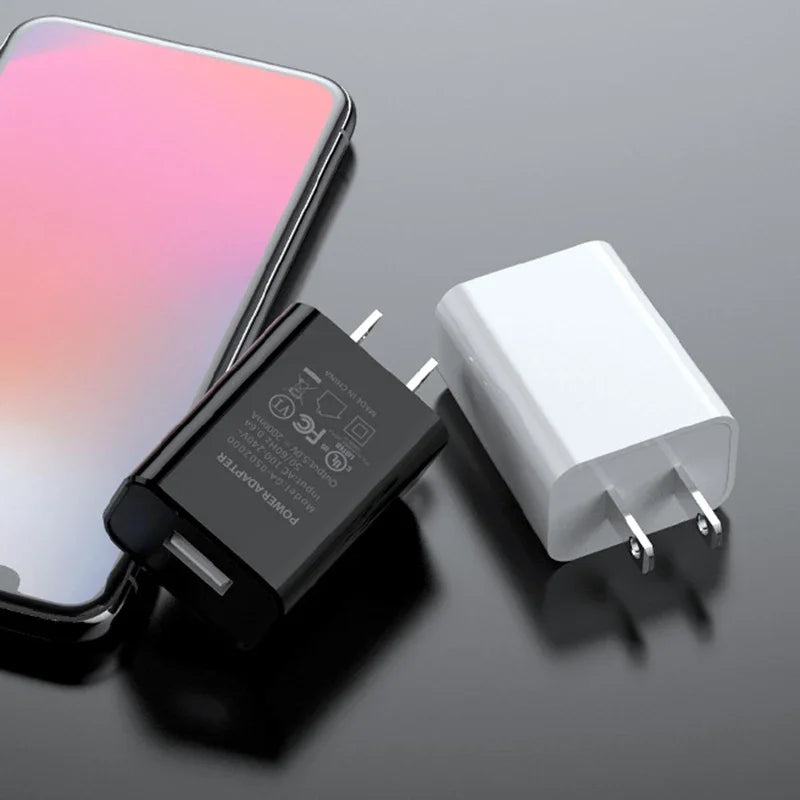 US Adapter 5V 2A 1A Fast Charging UL Plug One USB Port Phone Charging Wall Charger Travel in USA Japan Thailand Canada Colombia