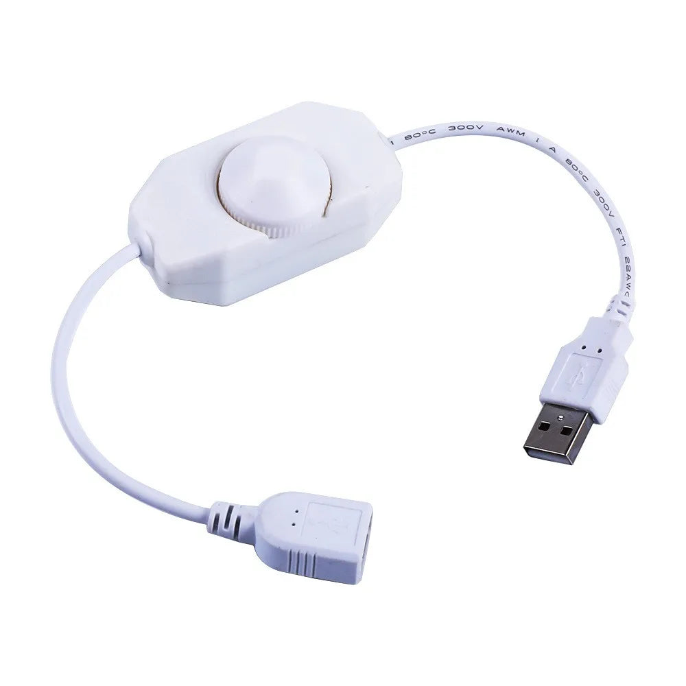 USB LED Dimmer – 5V Inline Brightness Control Switch for LED Light Strips