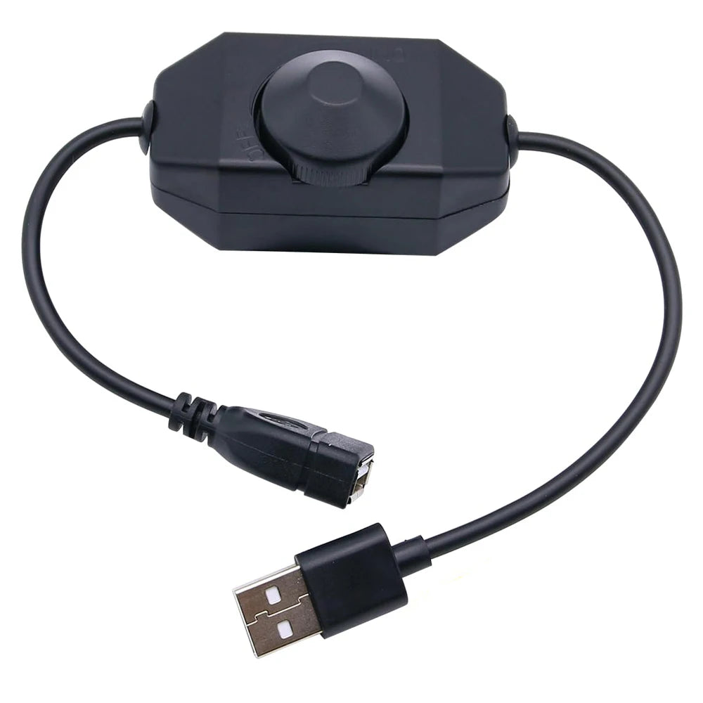 USB LED Dimmer – 5V Inline Brightness Control Switch for LED Light Strips