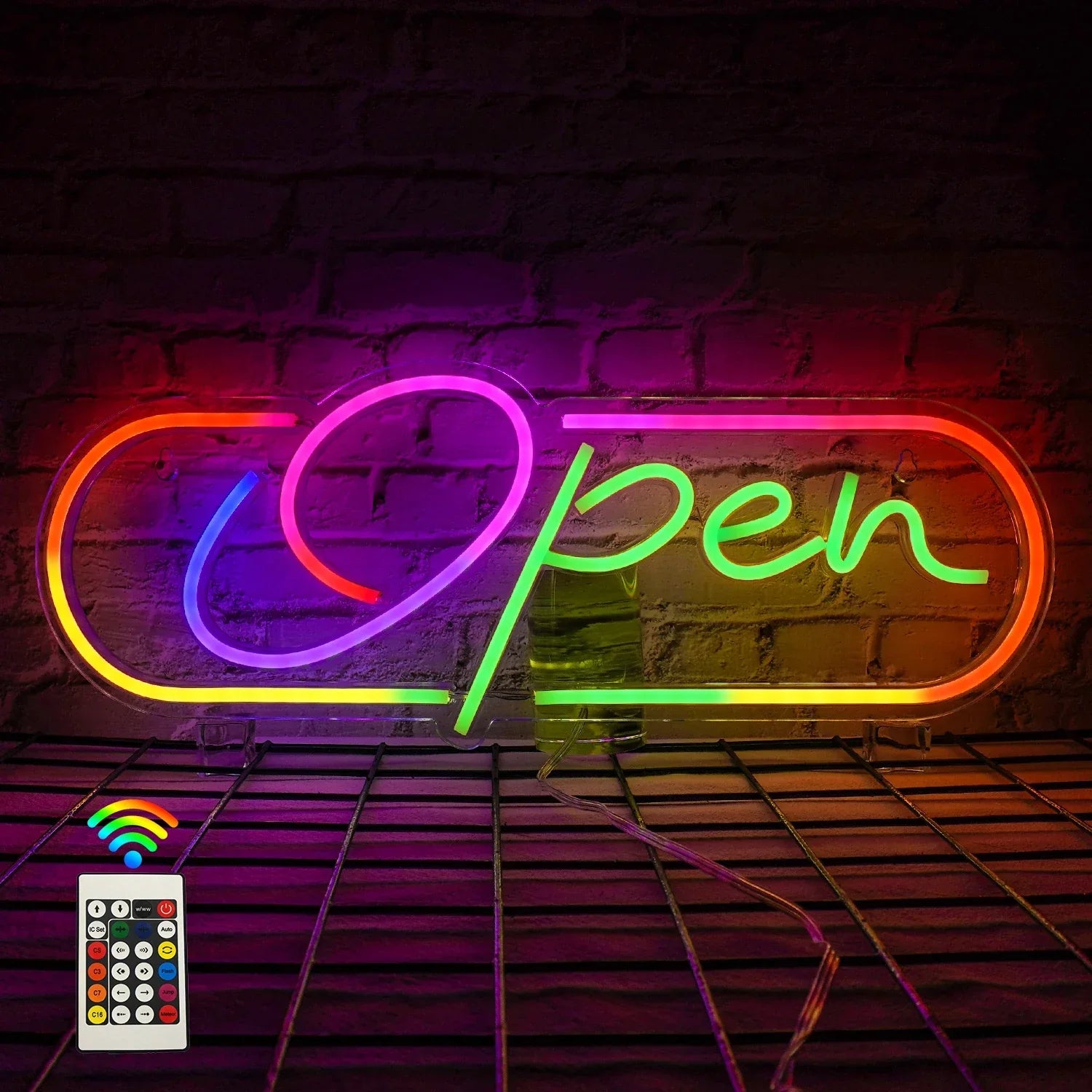 Open Sign in RGB Colors – USB Powered