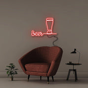 Beers - Neonific - LED Neon Signs - 18" (46cm) - Red