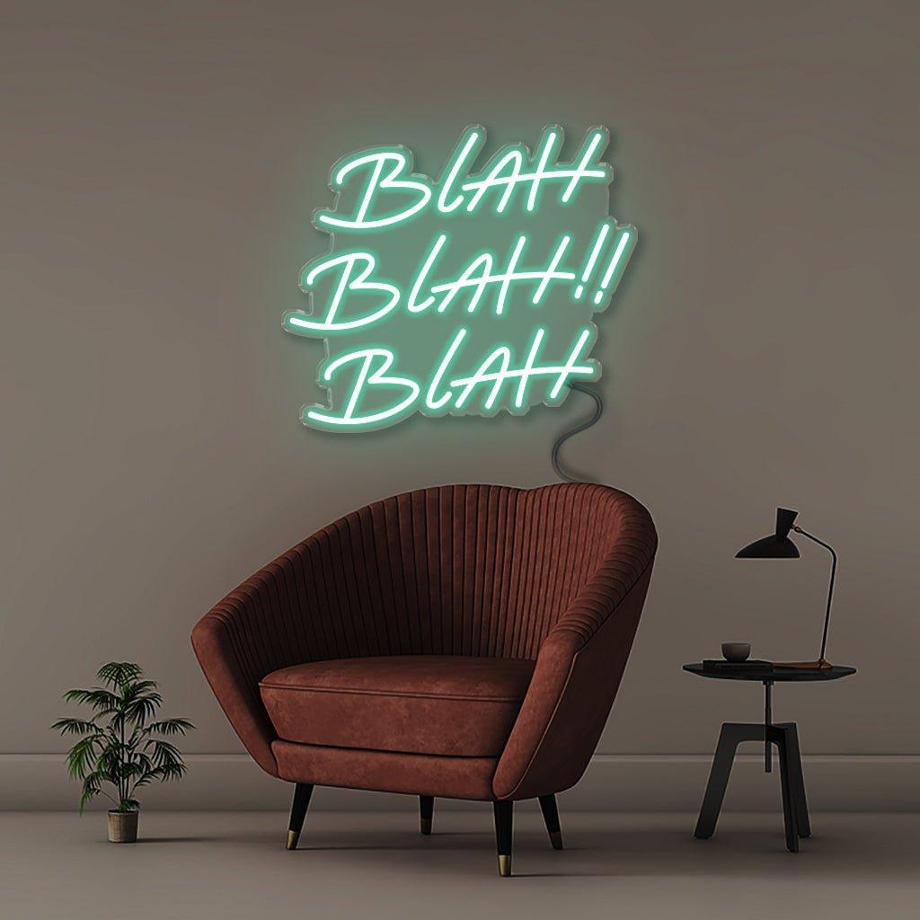 Blah - Neonific - LED Neon Signs - 18" (48cm) - Sea Foam