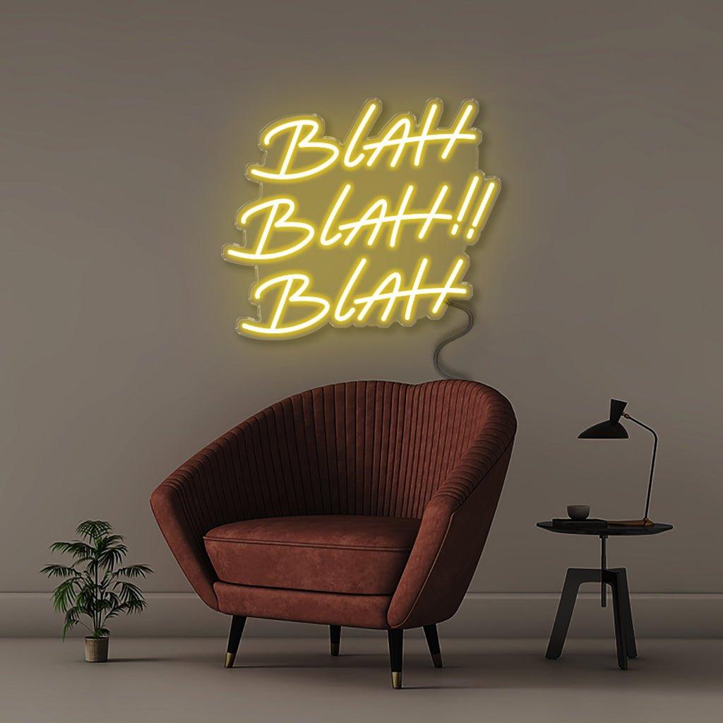 Blah - Neonific - LED Neon Signs - 18" (48cm) - Yellow