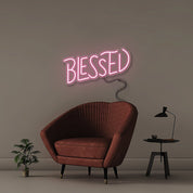 Blessed 2 - Neonific - LED Neon Signs - 18" (46cm) - Light Pink