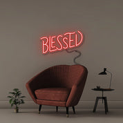 Blessed 2 - Neonific - LED Neon Signs - 18" (46cm) - Red