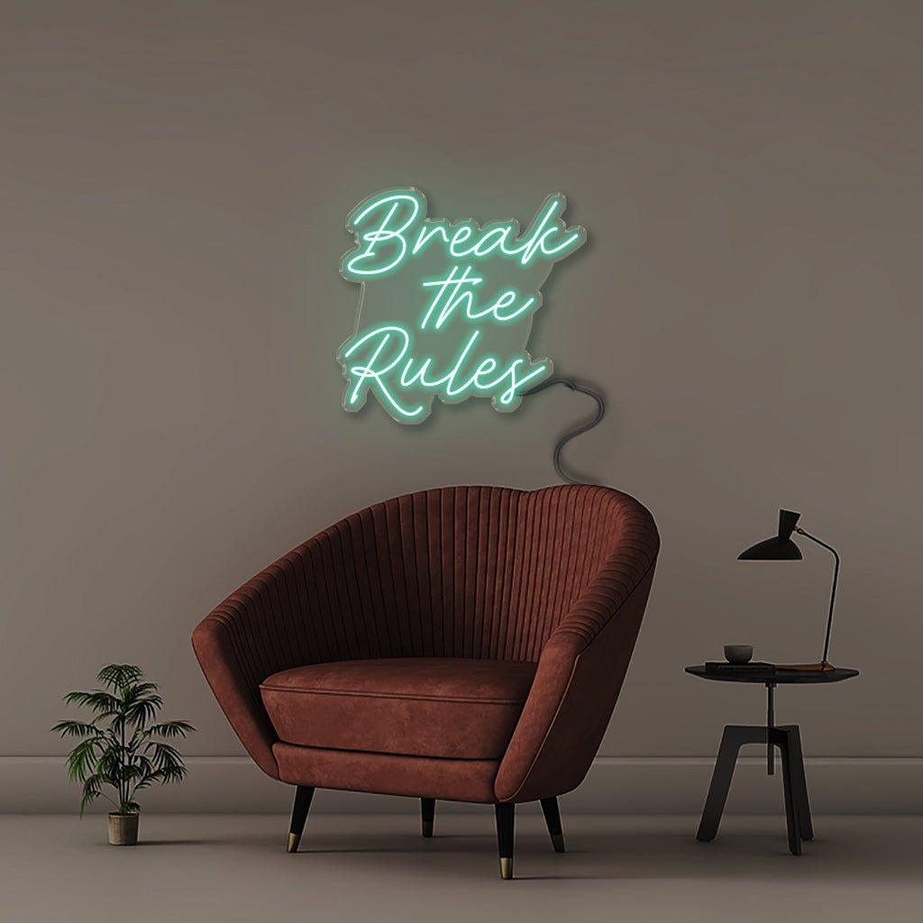 Break The Rules - Neonific - LED Neon Signs - 60cm - White