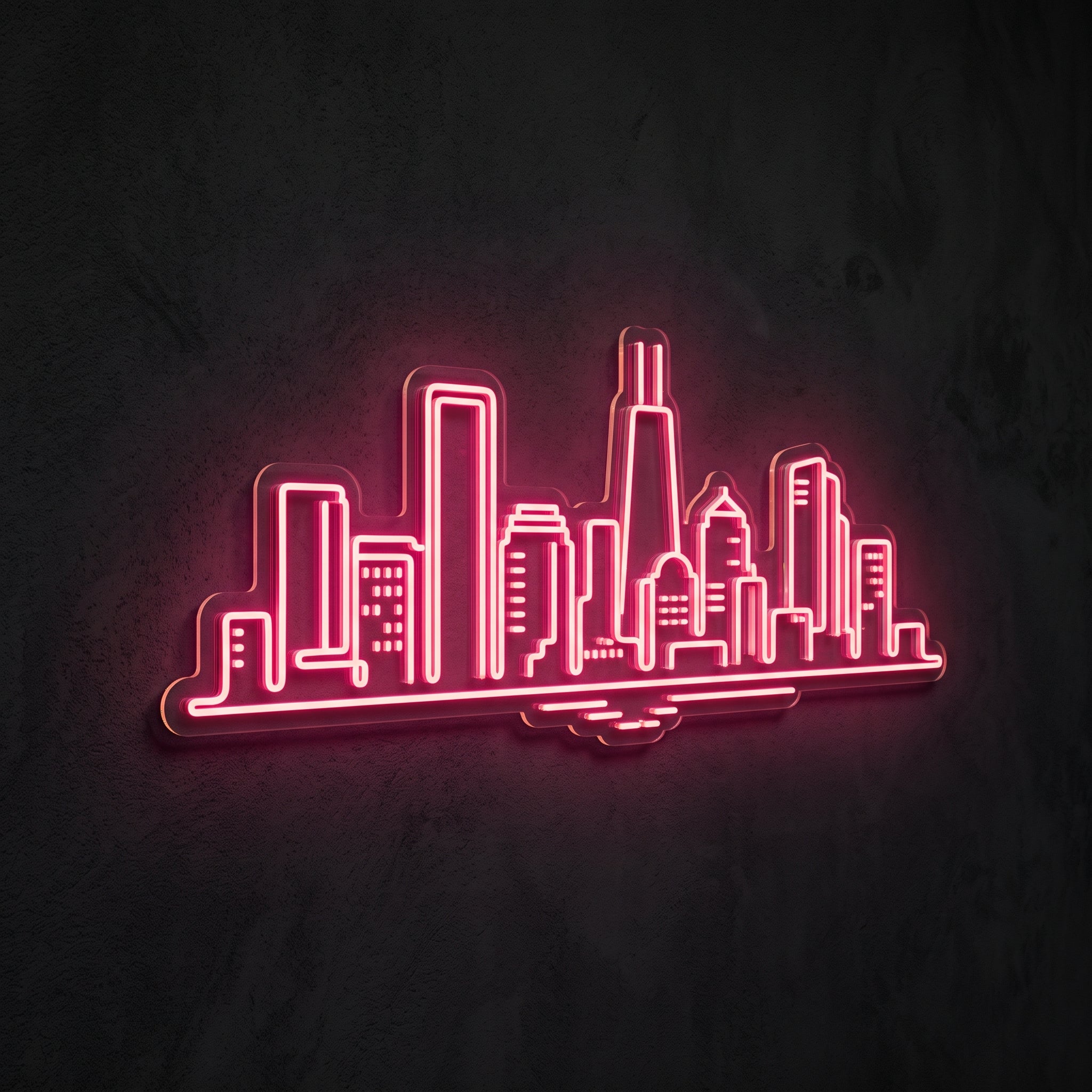 Cleveland Skyline Neon Sign