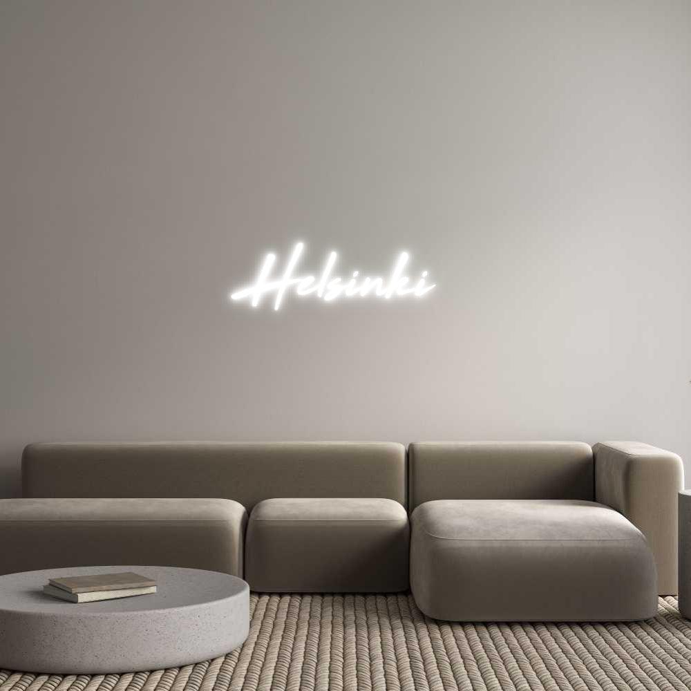 Custom LED Neon Sign: Helsinki - Neonific - LED Neon Signs - 