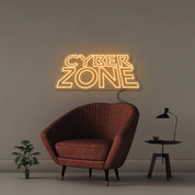 Cyber Zone - Neonific - LED Neon Signs - 30" (76cm) - Orange