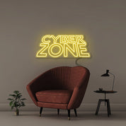 Cyber Zone - Neonific - LED Neon Signs - 30" (76cm) - Yellow
