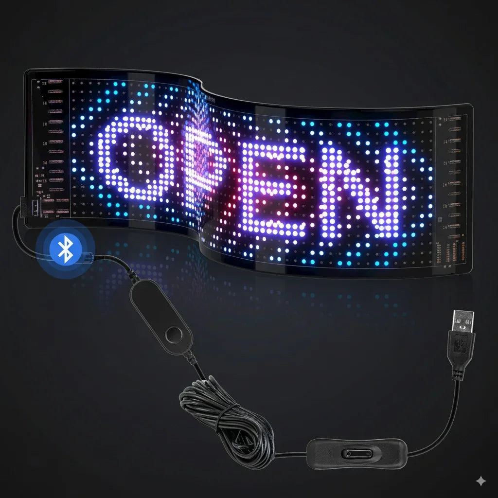 Flexible LED Matrix Display Panel - Addressable RGB, App Control