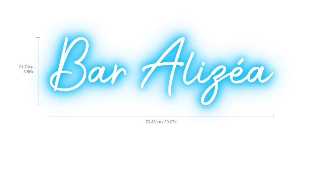 Enseigne LED néon personnalisée: Bar Alizéa - Neonific - LED Neon Signs - 