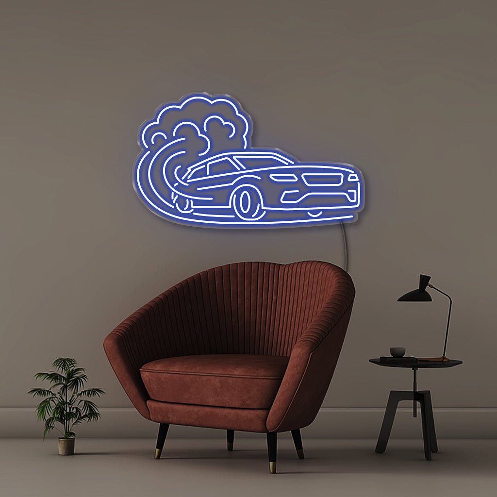 Fast Car 2 - Neonific - LED Neon Signs - 30" (76cm) - Blue