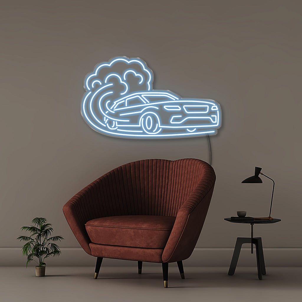 Fast Car 2 - Neonific - LED Neon Signs - 30" (76cm) - Light Blue