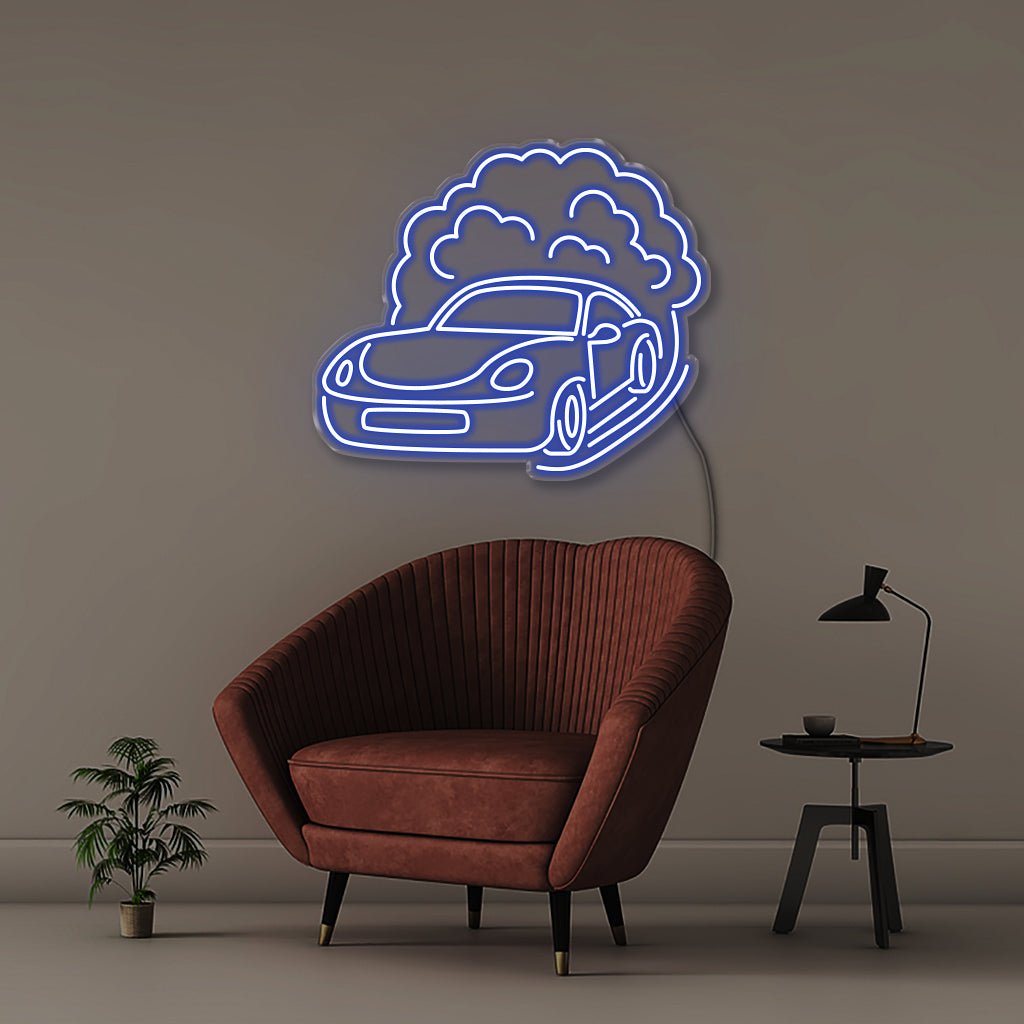 Fast Car - Neonific - LED Neon Signs - 50 CM - Blue