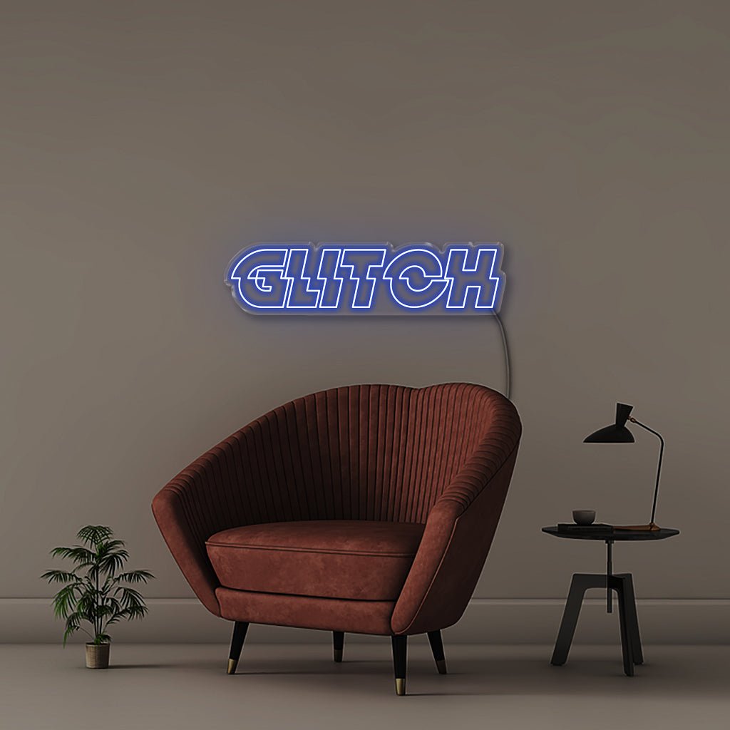 Glitch - Neonific - LED Neon Signs - 50 CM - Blue