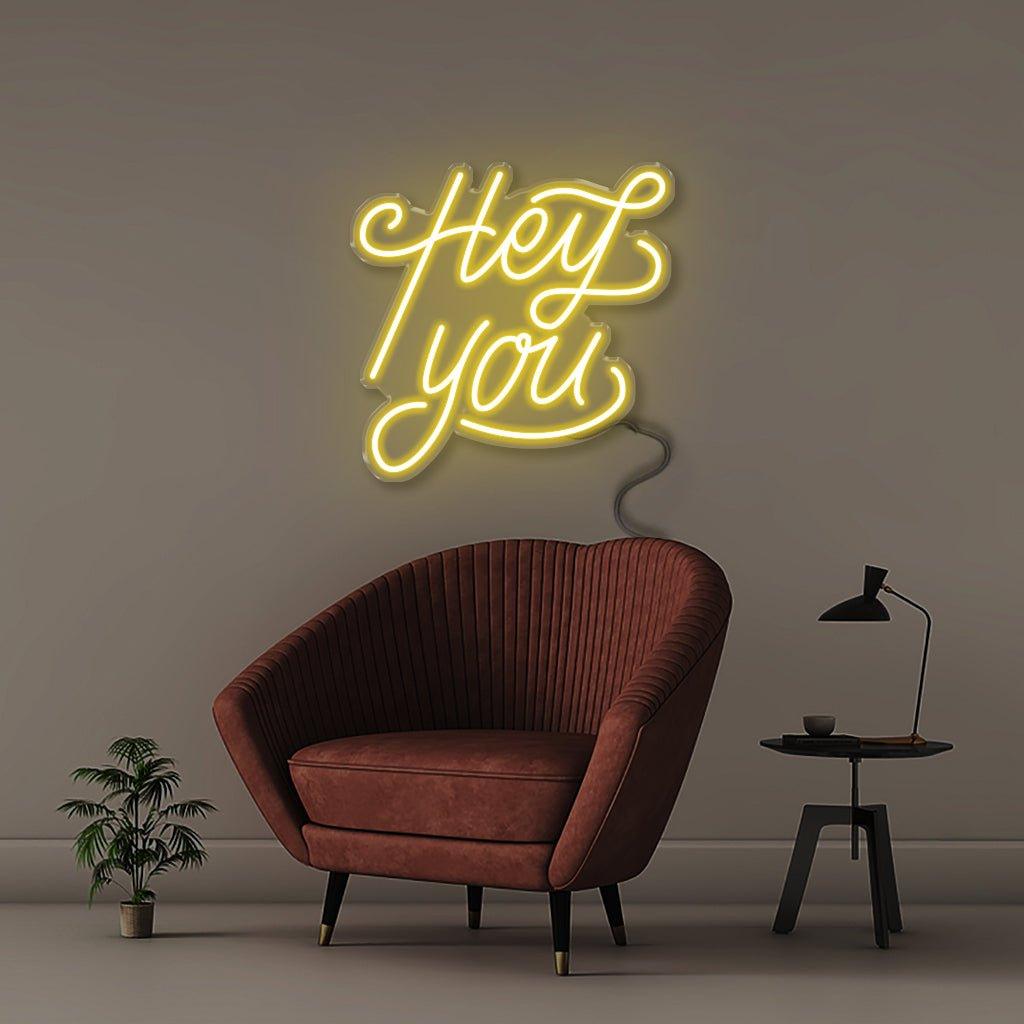 Hey You! - Neonific - LED Neon Signs - 18" (46cm) - Yellow