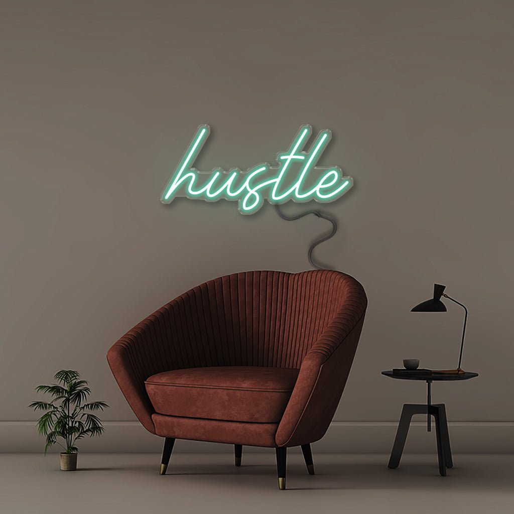 HUSTLE - Neonific - LED Neon Signs - 60cm - White