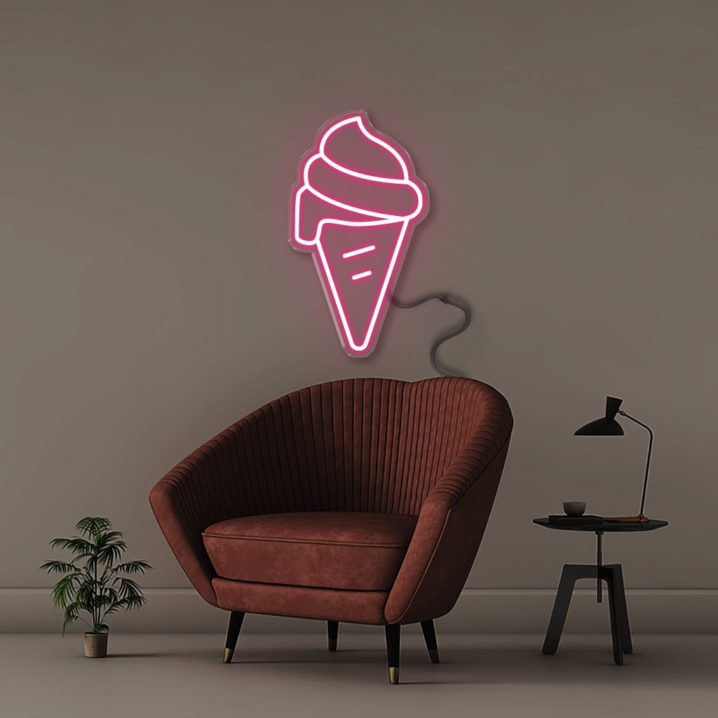 Ice Cream Cone - Neonific - LED Neon Signs - 50 CM - Blue