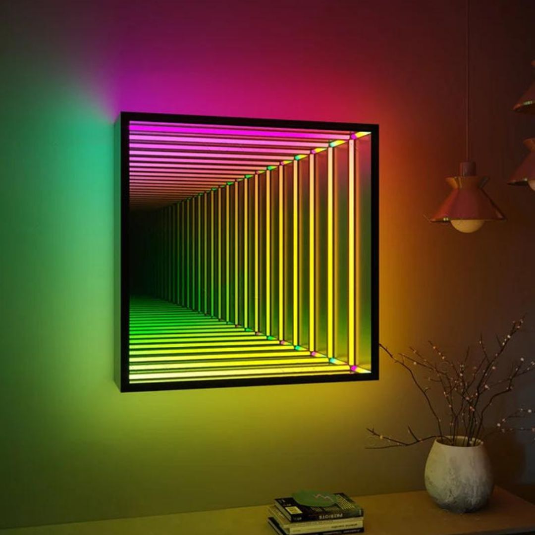 Infinity Mirror Square - Neonific - LED Neon Signs - 12" (30cm) - RGB Color Changing