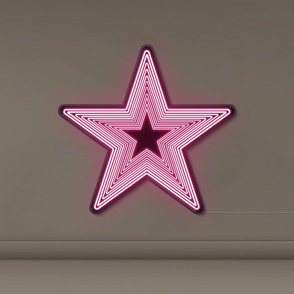 Infinity Mirror Star - Neonific - LED Neon Signs - 24" (61cm) - Pink