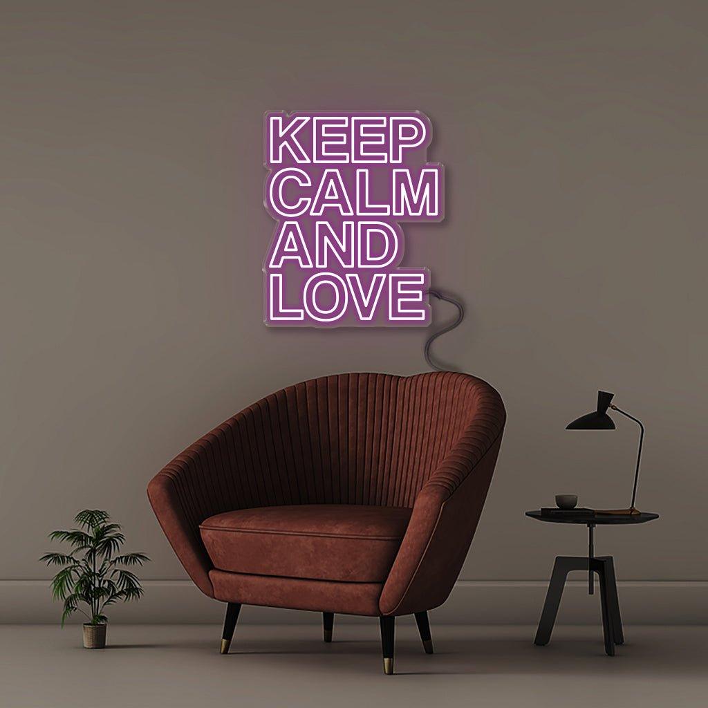 Keep Calm & Love - Neonific - LED Neon Signs - 50 CM - Blue