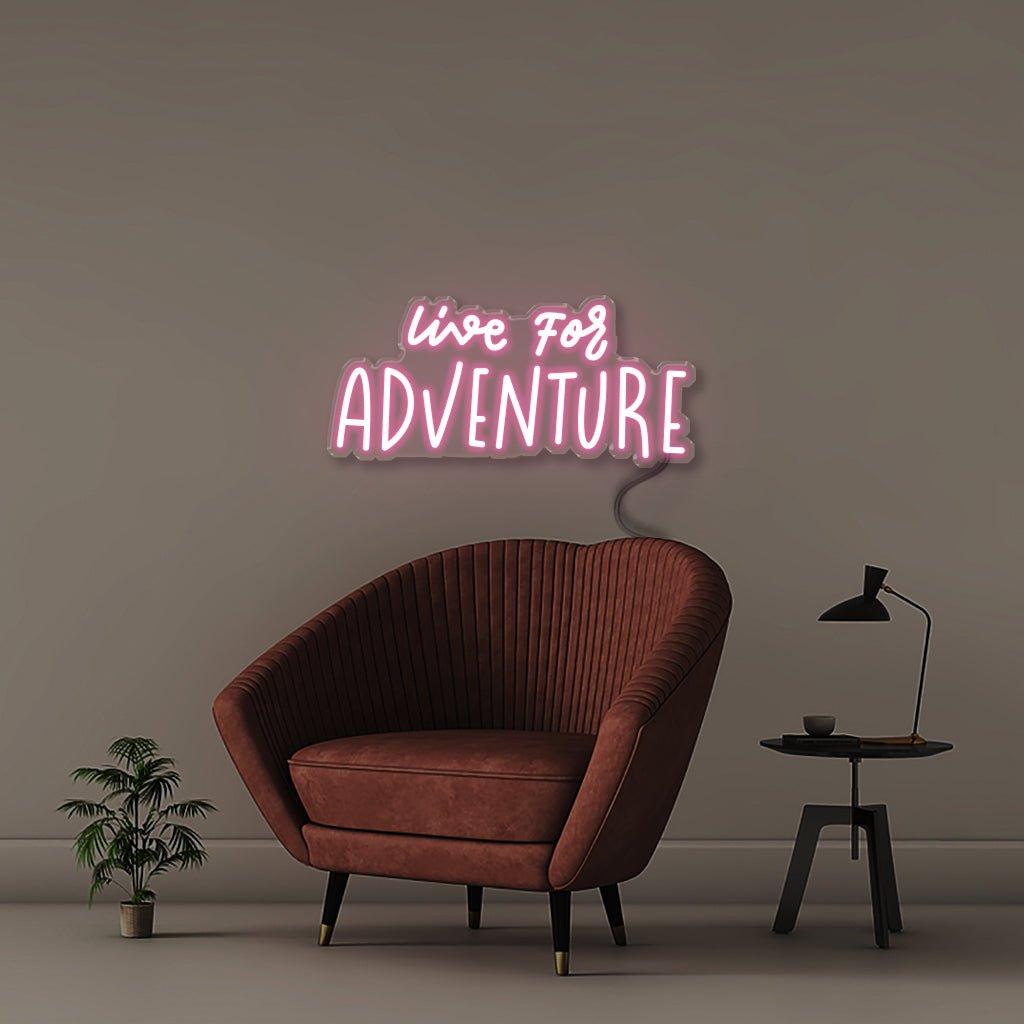 Live For Adventure - Neonific - LED Neon Signs - 50 CM - Blue