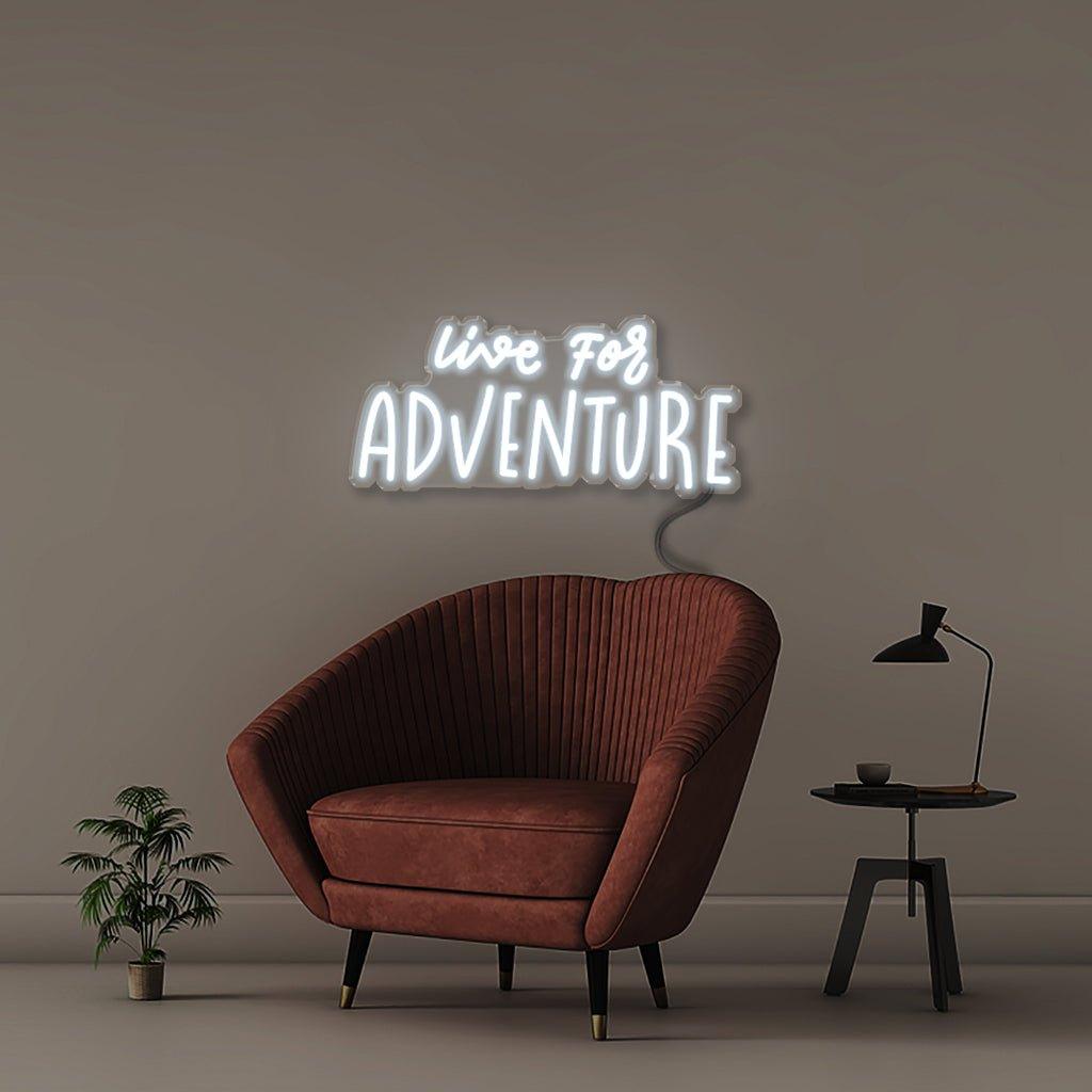 Live For Adventure - Neonific - LED Neon Signs - 50 CM - Blue