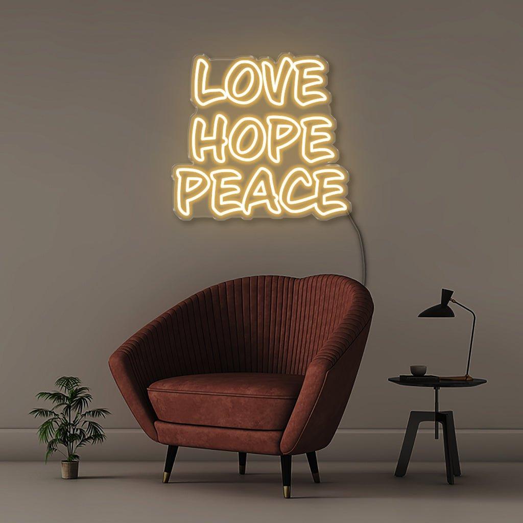 Love Hope Peace - Neonific - LED Neon Signs - 50 CM - Blue