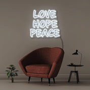 Love Hope Peace - Neonific - LED Neon Signs - 50 CM - Blue