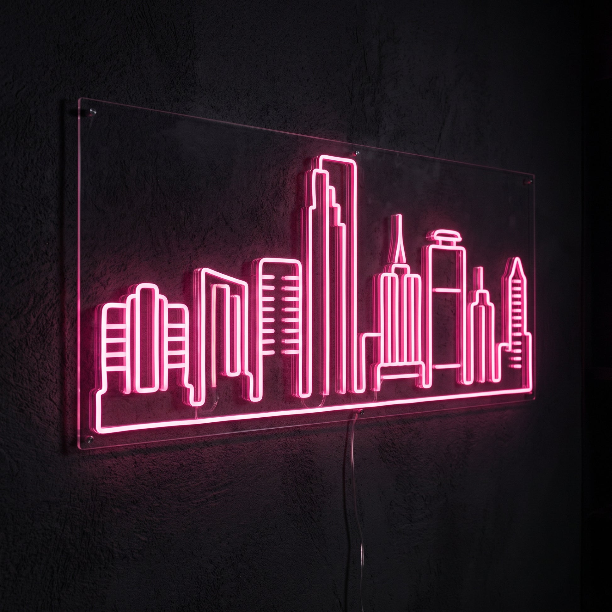 Miami Skyline Neon Sign